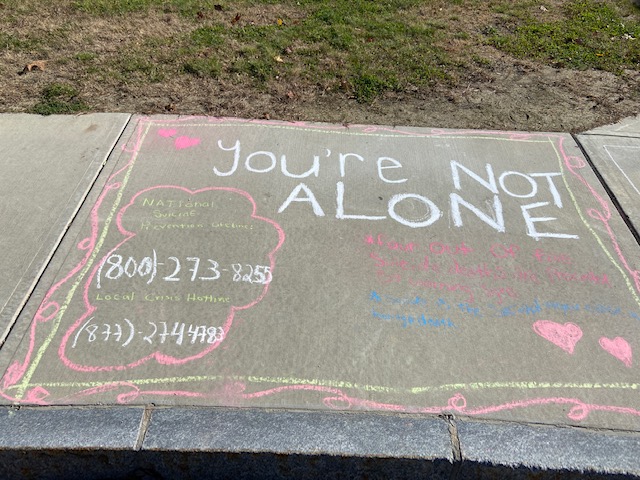 Sidewalk Prevention Message